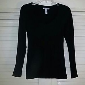 Long Sleeve Black Top Size M
